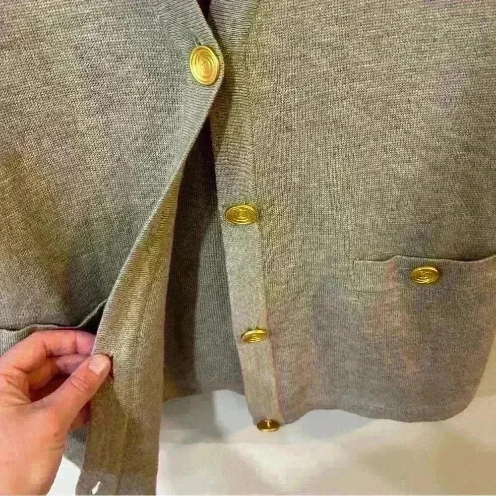 Classiques Entier 100% Pure Wool Button Down Ivor… - image 2